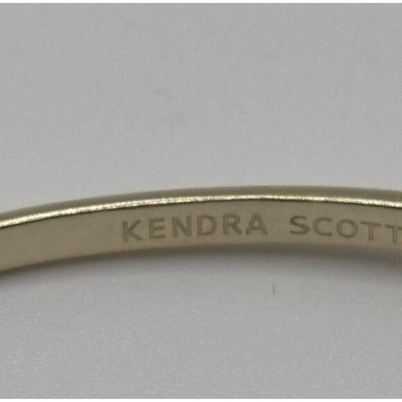 Kendra Scott Gold Tone Cuff Bracelet With Blue Stone Insets - Picture 8 of 8